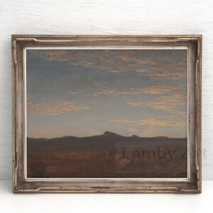 Horizontal Vintage Neutral Oil Painting| Country Scenery Kitchen Wall Art| Antique Landscape Modern Farmhouse Art Print | Trending Now