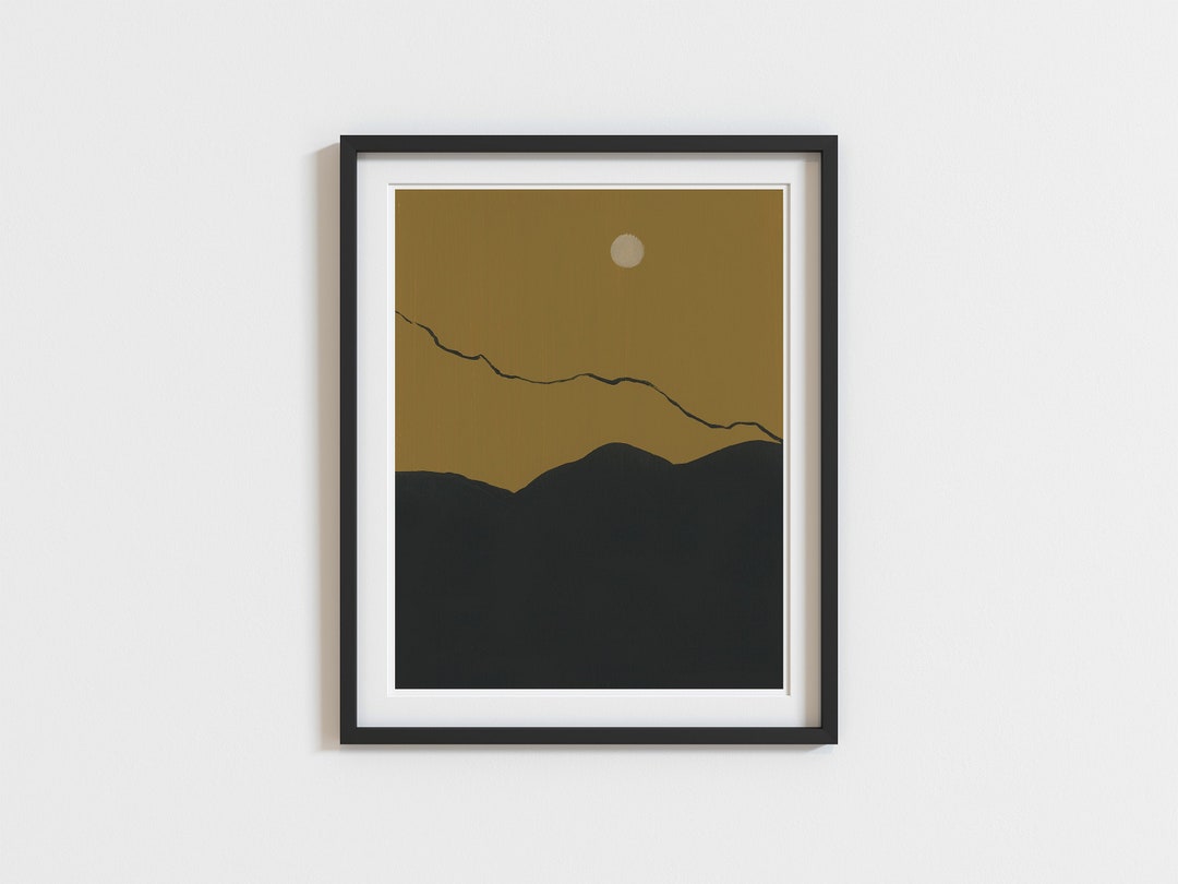 Abstract Mountain Landscape Printable Wall Art.minimalist Style Artwork ...