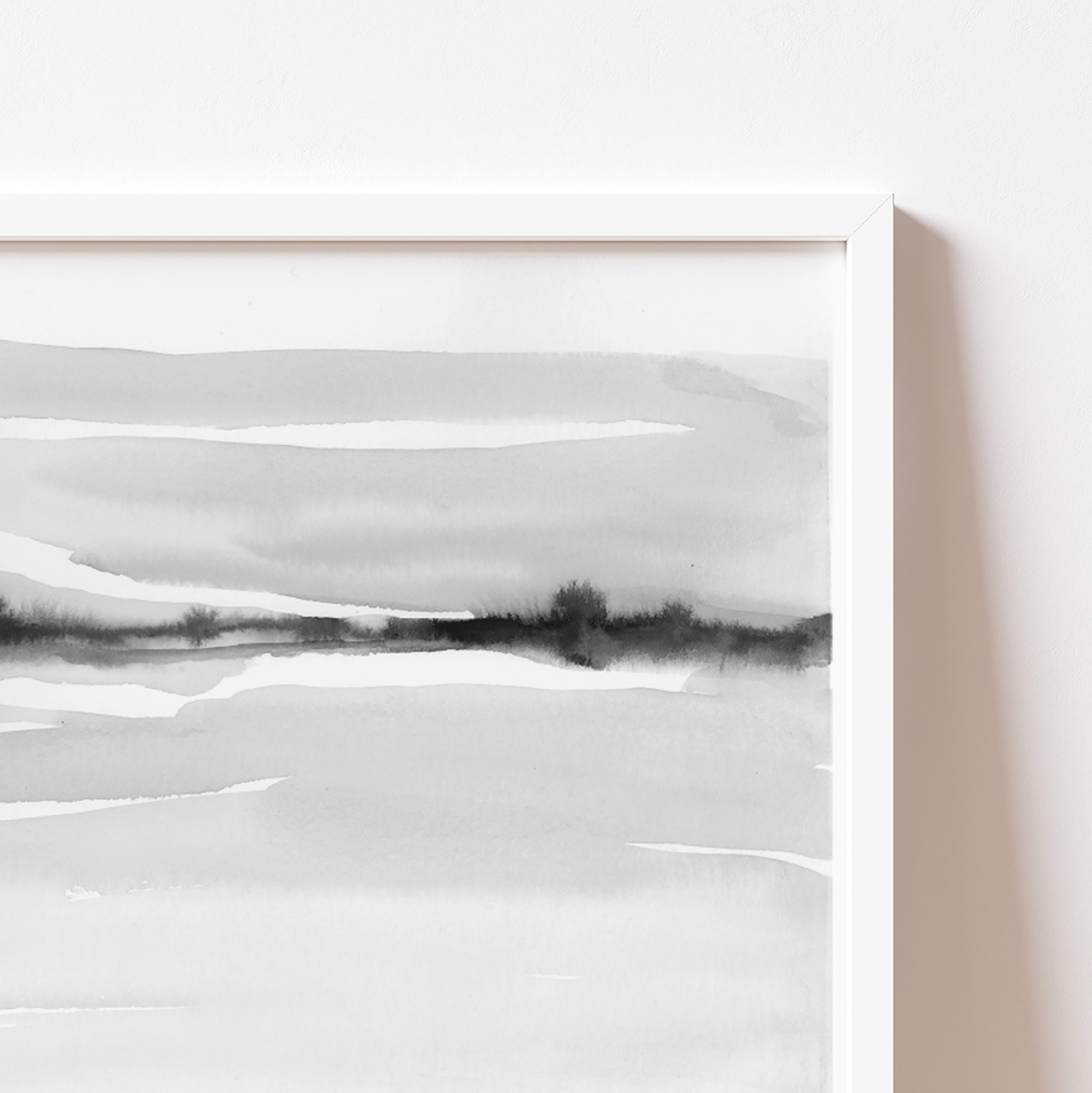 Black and White Watercolor Printable Wall Artabstract Ocean - Etsy
