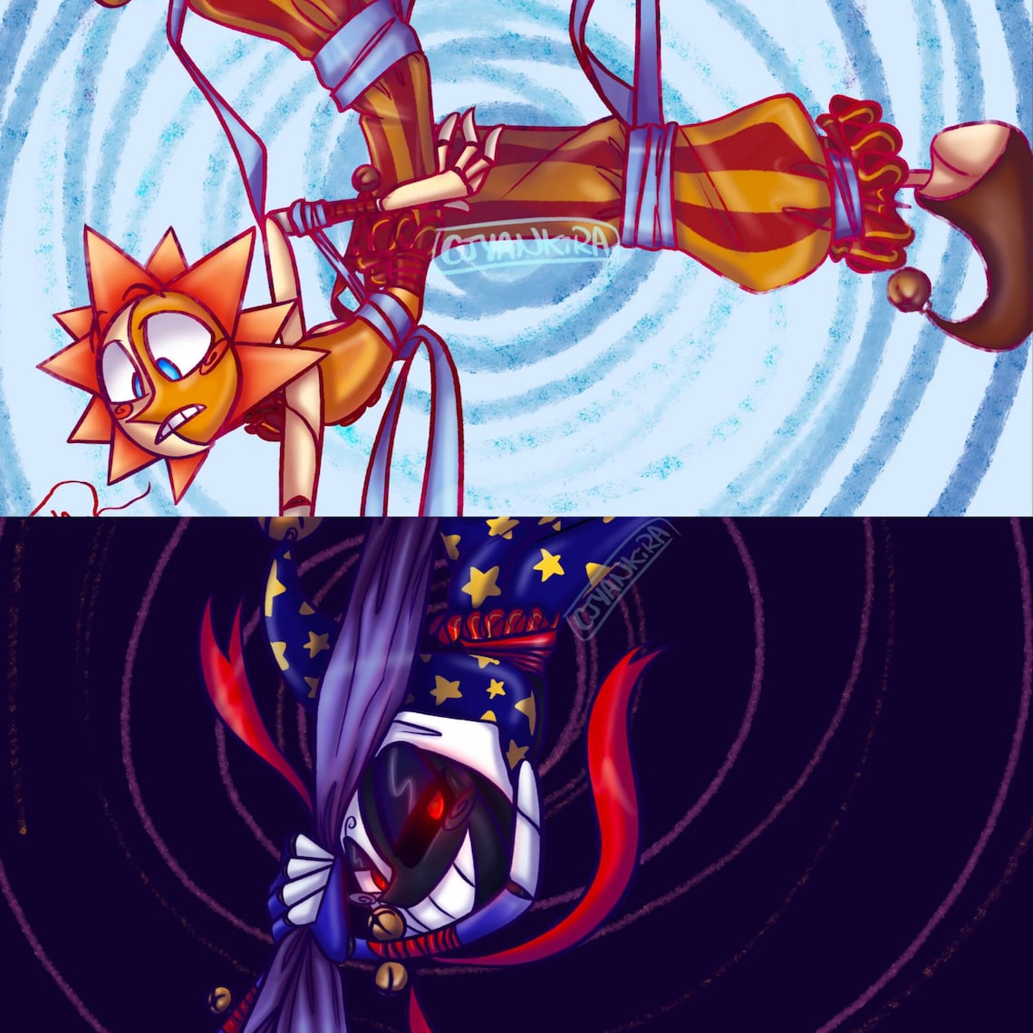 Sun and moon fnaf security breach five nights at freddy s etsy hong kong