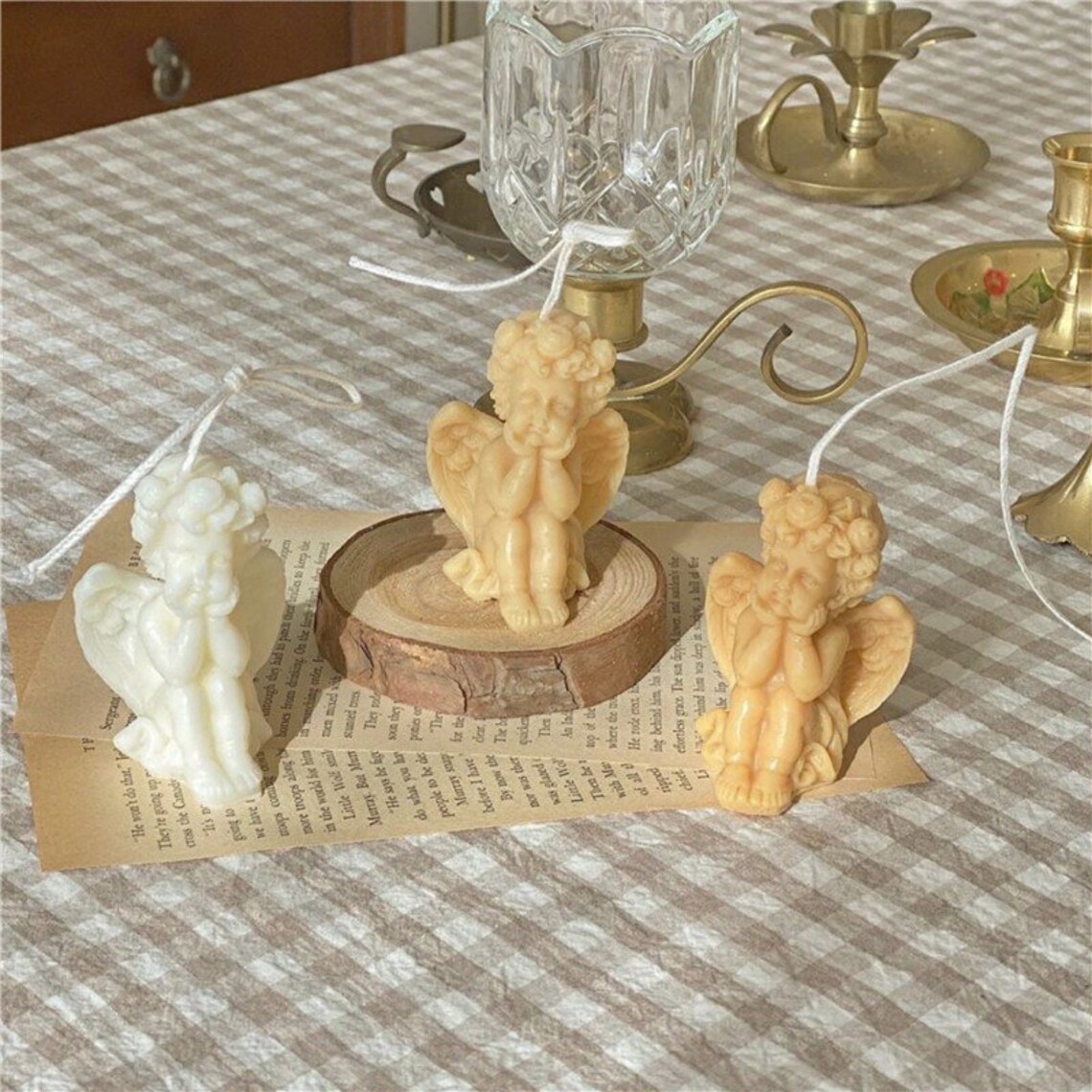 The Angel/ baby Angel aroma candle mold/ plaster mold/Diy Etsy