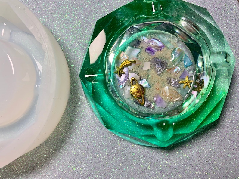 Shiny ashtray silicone mold UV resinresin craft