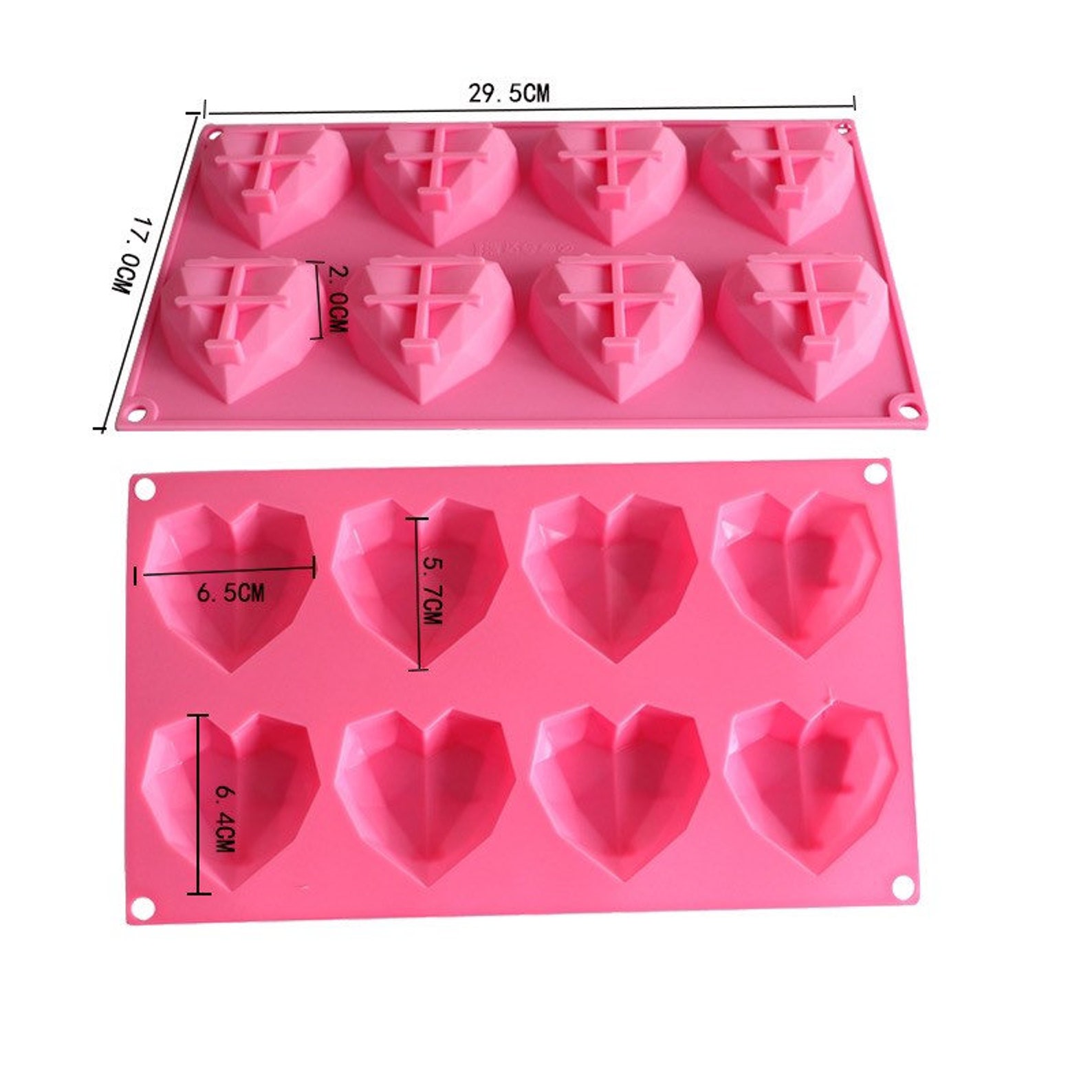 Multiple heart shape baking mold /candle mold/ plaster mold Etsy