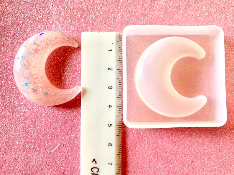 Shiny 3D moon silicone mold UV resin shiny molddecoden Etsy