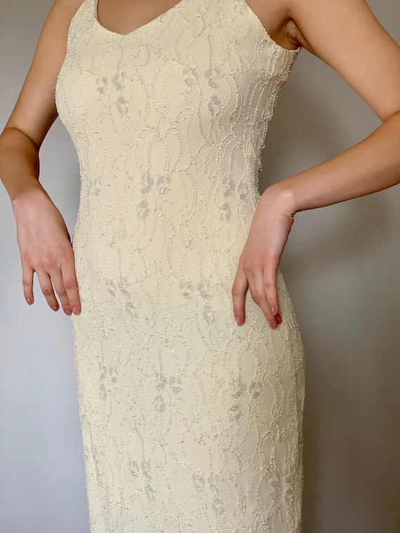 1920s Embroidered Evening Dress