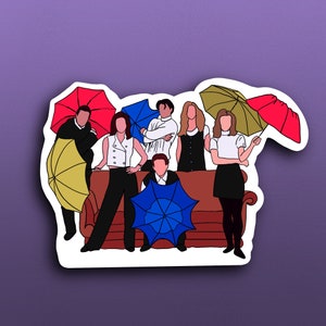 I&#39;ll be there for you friends mini sticker; waterproof, car safe, laptop sticker