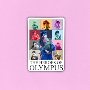 Adesivos inspirados na turnê Eras dos Heróis do Olimpo; adesivos para laptop, à prova d'água, adesivos pequenos, booktok, Percy Jackson, Annabeth, Nico Di Angelo
