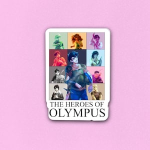 Heros of Olympus Eras Tour inspired stickers; laptop stickers, waterproof, small stickers, booktok, Percy Jackson, Annabeth, Nico Di Angelo