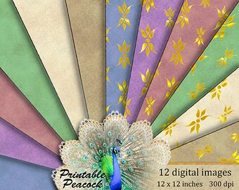 Pastel Suede Digital Paper, Elegant Digital Paper, Royal Princess Background, Gold Leaf Scrapbook Paper, Royal Wedding