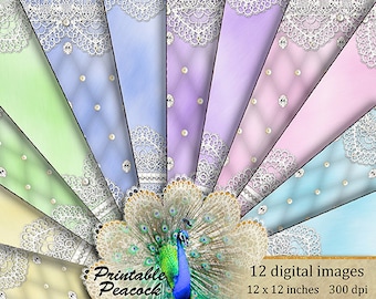 Pearls and Lace Digital Paper: Royal Wedding Backgrounds (Digital Download)