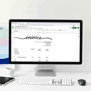 Invoice In Cursive Google Sheets Invoice - Cursive Handwriting - Clean & Modern Design ...