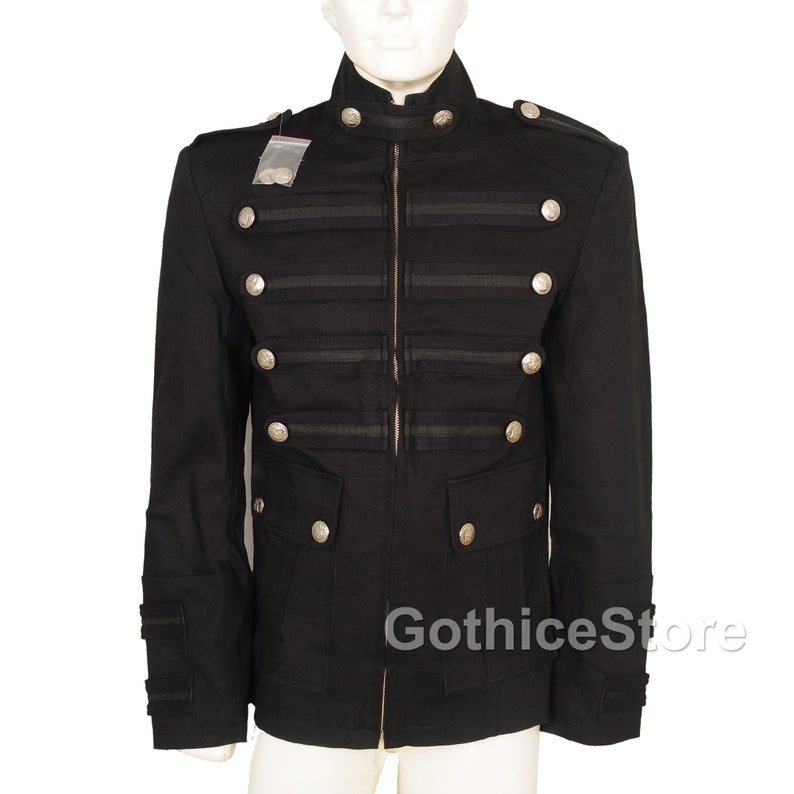 Mens Gothic Military Jacket Steampunk Handmade Vintage Style Etsy