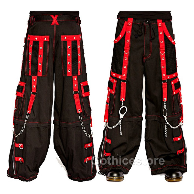 Gothic Bondage Cyber Pant Men Chain Techno Rock Punk Shorts Etsy