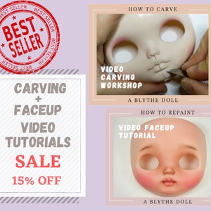 Blythe Tutorial, Blythe Faceup Tutorial and Blythe Carving Tutorial, Doll Making