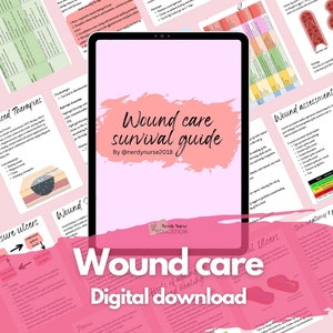 Wound care study guide digital download for student nurses, community nurses, district nurses, and wound care nurses