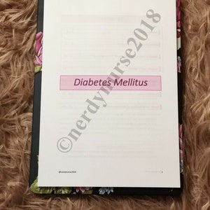 Diabetes notes digital download for student nurses, nursing students, student midwifes, and student paramedics