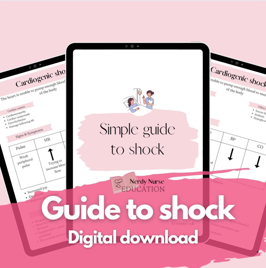 Simple Guide to Shock Digital Download for Student Nurses, Nursing ...