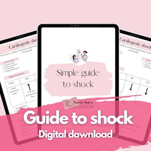 Simple guide to shock digital download for student nurses, nursing students, student midwifes, and student paramedics