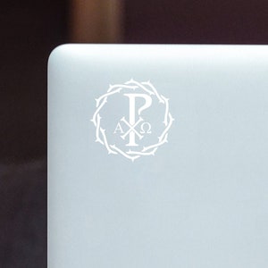 Chi Rho - MINI - Christogram - laptop - water bottle decal
