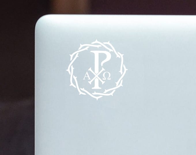 Chi Rho - MINI - Christogram - laptop - water bottle decal