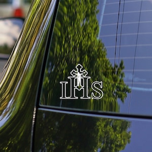Christogram - IHS - Jesus Christ vinyl car decal/sticker