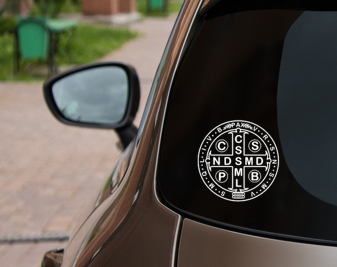 St Benedict Car Sticker 5"x5"
