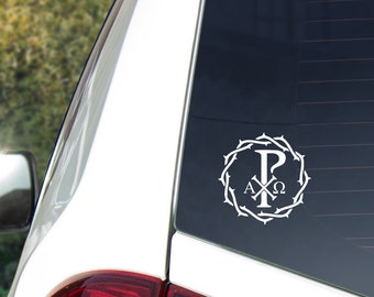 Chi Rho - Christogramm - Jesus Christus Vinyl-Auto - Laptop - Wasserflasche Aufkleber