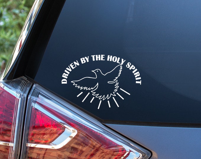 Holy Spirit vinyl decal for your car or laptop, Catholic vinyl decal
