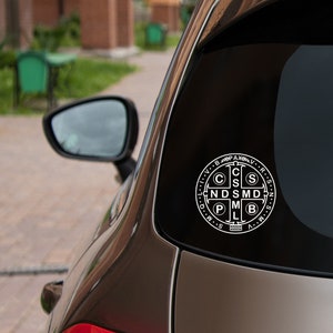 St Benedict Car Sticker 5&quot;x5&quot;