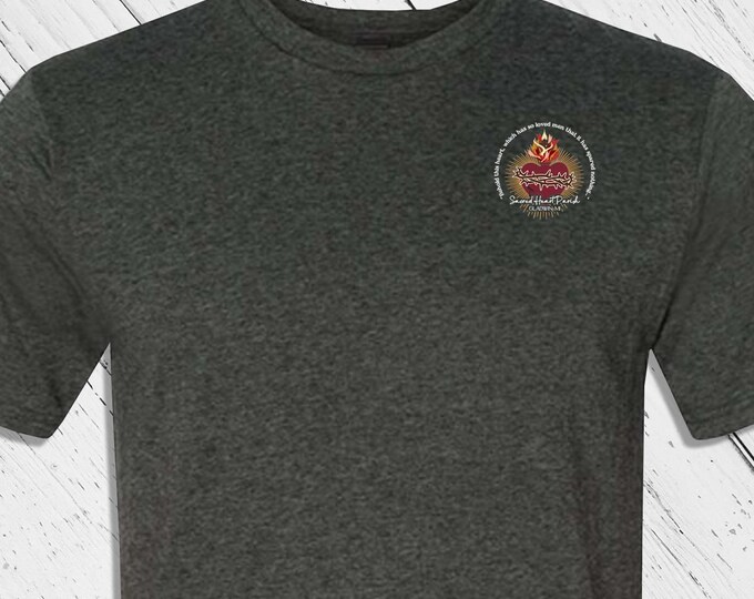 SHP Short Sleeve T-shirt - Small Front Left Chest Logo Only - Sacred Heart Parish Gladwin, MI(only) - Church Merch