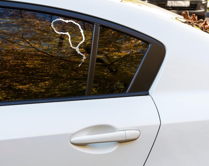 Rosary vinyl car decal