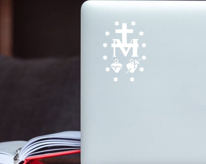 Miraculous Medal mini/micro - Laptop - waterbottle - coffee cup decal