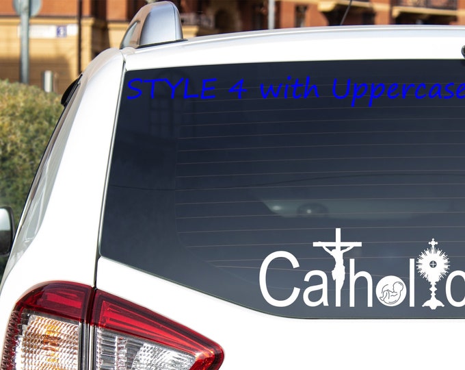 Catholic | Eucharist | Crucifix | ProLife | 4 styles Car sticker/decal THE ORIGINAL-watch out for imposters :(