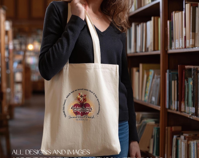 SHP Canvas Tote Bag - Sacred Heart Parish, Gladwin MI (only) - Church Merch