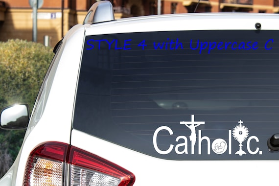 Catholic | Eucharist | Crucifix | ProLife | 4 styles Car sticker/decal THE ORIGINAL-watch out for imposters :(