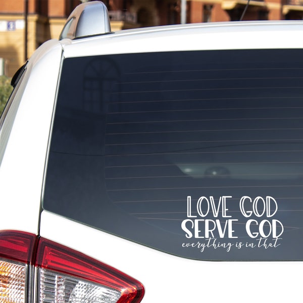 Love GOD, Serve GOD, everything is in that!  St Clare of Assisi Car Decal