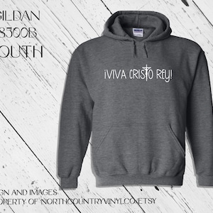 Youth ¡Viva Cristo Rey! style 2 hoodie - St. Jose Luis Sanchez del Rio - Long live Christ the King