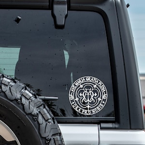 Ave Maria Gratia Plena - Hail Mary Full of Grace Car Decal