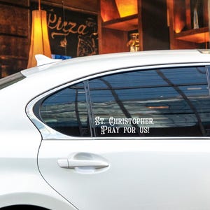 Patron Saint car sticker | chose your Saint - NEW Font styles