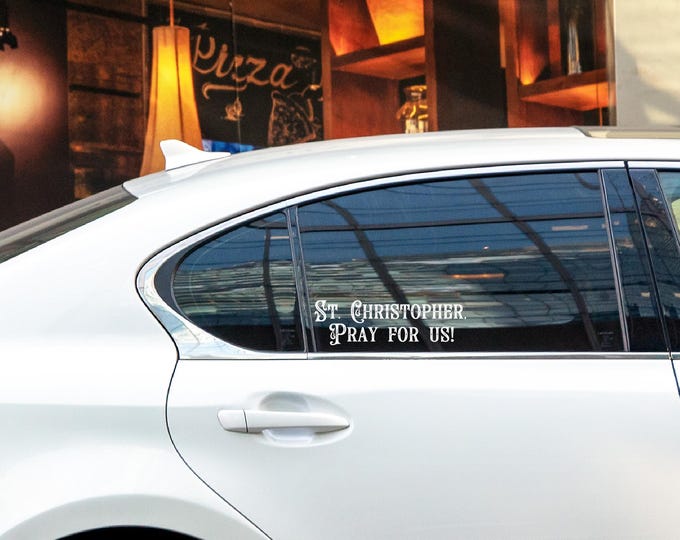 Patron Saint car sticker | chose your Saint - NEW Font styles