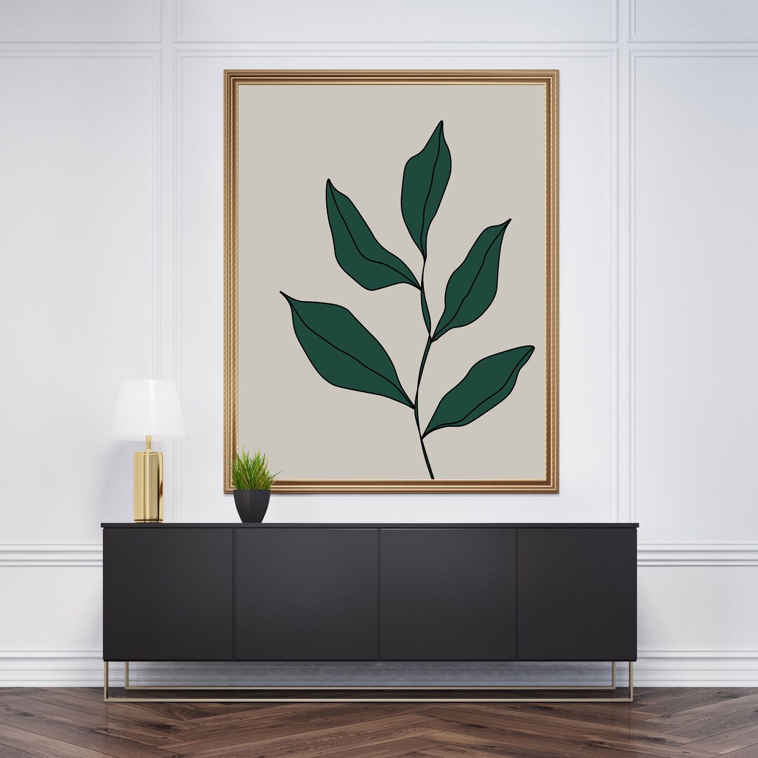 Abstract Green Leaves Poster Print Nature Poster Prints - Etsy