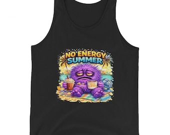 Camiseta sin mangas de verano "Sin energía" – Camiseta divertida de monstruo, Top divertido de verano, Camiseta sin mangas "Modo perezoso", Regalo de humor, Camiseta sin mangas unisex