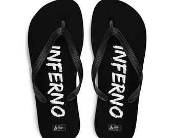 Infradito INFERNO | Sandali streetwear neri con logo
