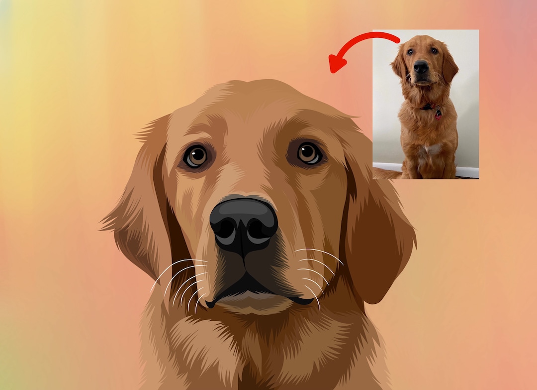 Turn Your Pet Into a Cartoon Cartoonise Your Dog or Cat, Pet Portrait