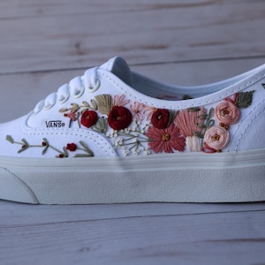 Embroidered Vans Shoes, Custom Hand Embroidery to Order, Personalized Embroidery on Vans Shoes in Your Choice of Color and Style