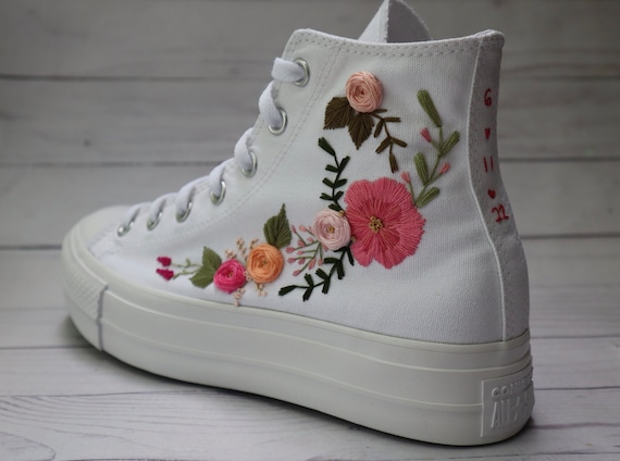 Embroidered Converse Shoes ~ Custom Hand Embroidery on
