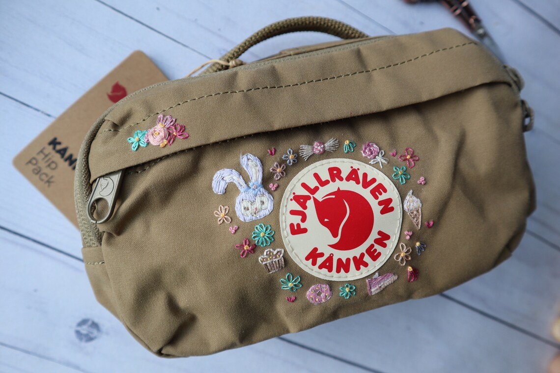 Fanny Pack Embroidery Fjallraven Kanken Hip Pack Custom Hand Etsy