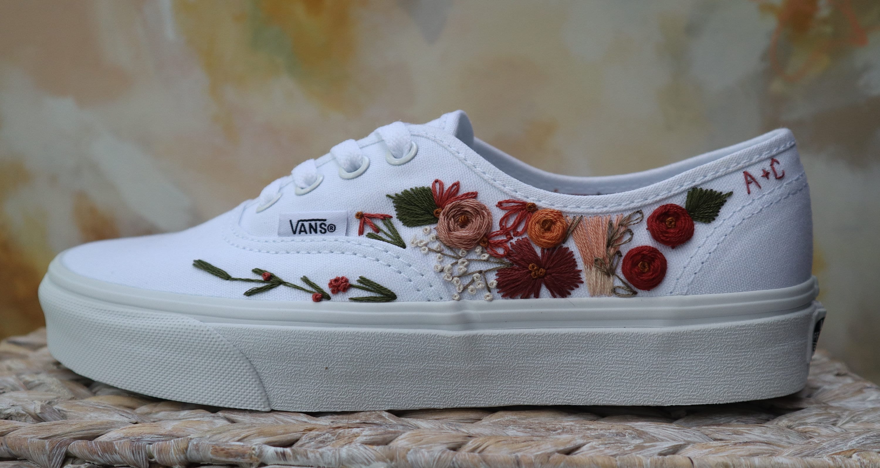 Custom outlet embroidered vans