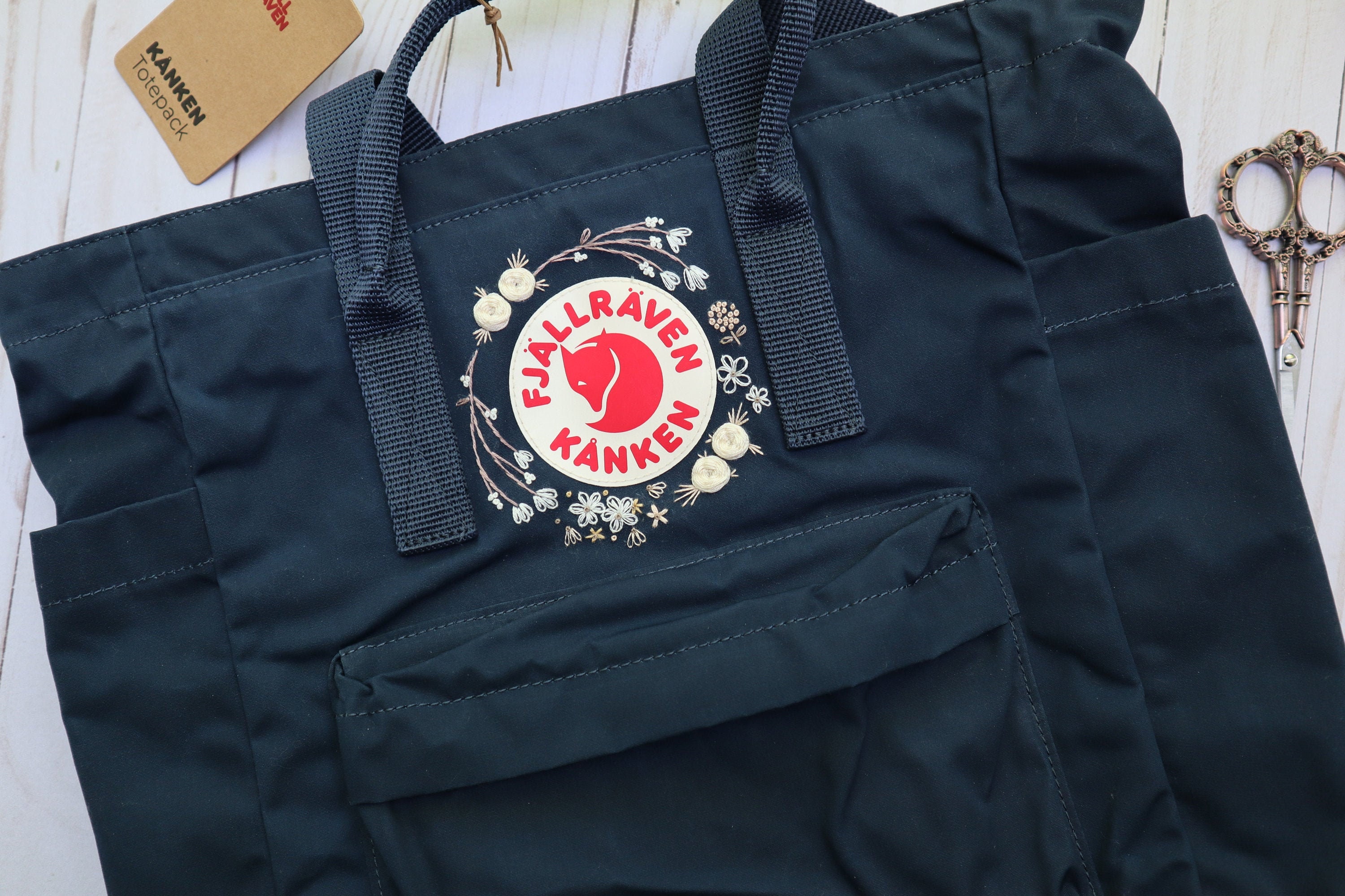 Kanken Totepack Hand Embroidery, Tote Bag Convertible
