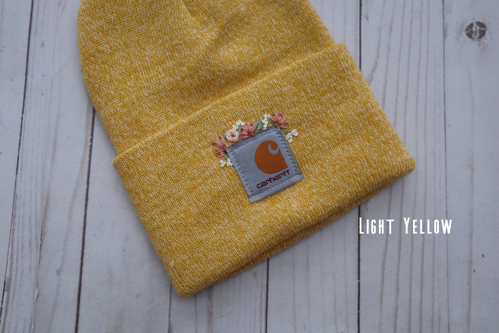 Embroidered Knit Hat Hand Embroidery on Acrylic Stretchable Etsy